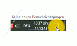 Windows 10  Tutorial - Die Anzeige von Benachrichtigungen im Infocenter anpassen! - Anzeige in der Taskleiste, dass der Benachrichtigungsassistent deaktiviert ist 