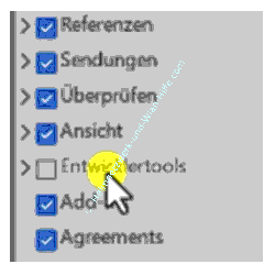 MS Word Deaktivierte Optionsbox Entwicklertools