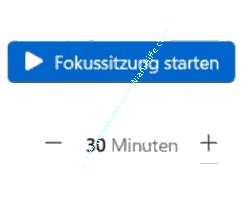 Die Fokussitzung mit definierter Fokuszeit starten