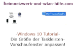 Windows 10 Tutorial - Die Größe der Taskleisten-Vorschaufenster anpassen!