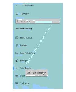 Windows 10 Tutorial: Einen Menüpunkt aus den Einstellungen über die Funktion An Start anheften im Startmenü einbinden