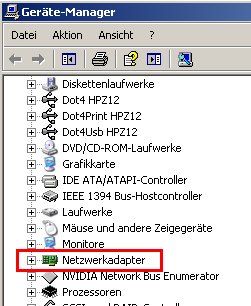 Gerätemanager kein netzwerkadapter