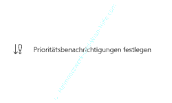 Konfigurationsfenster zum Konfigurieren von Prioritätsbenachrichtigungen aufrufen