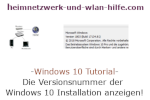 Windows 10 Tutorial - Versionsnummer der Windows 10 Installation anzeigen