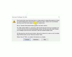 Windows 10 Tutorial - So aktivierst und speicherst du die Option: Kennwortgeschütztes Freigeben ausschalten! - Warnmeldung, die erscheint, wenn das Kennwort eines Benutzers geändert wird 