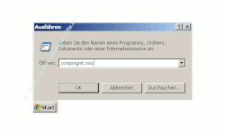 Anleitung: Windows Benutzername ändern - Eingabe von compmgmt.msc in das Eingabefeld