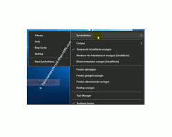 Windows 10 Tutorial - Symbolleisten in der Taskleiste einbinden – Kontextmenü der Taskleiste, Befehl Symbolleisten