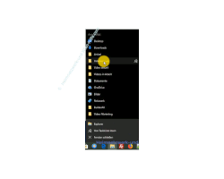 Windows 10 Tutorial - Einen Ordner über die Explorer-Funktion in die Taskleiste einbinden - Anzeige der angezeigten Ordner im Explorer der Taskleiste nach Anpassung der Reihenfolge 