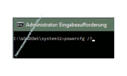 Windows 10 Tutorial - Die Energieeinstellungen mit dem Tool powercfg prüfen und Stromfresser herausfinden, um Energie zu sparen! - Befehl zum Anzeigen der Hilfe und Optionen für den Systembefehl powercfg 