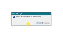 Windows 10 Tutorial - Ein PDF-Dokument unterschreiben! - Adobe Reader: Das Dokument mit der eingebundenen Unterschrift speichern