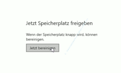 Windows 10 Tutorial - Nicht notwendige Dateien mit einer integrierten Funktion automatisch löschen! - Der Button Jetzt bereinigen im Bereich Jetzt Speicherplatz freigeben 