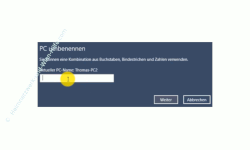Windows 10 Tutorial - Den Computernamen ändern - Der neue Bereich zum Umbenennen des Computernamens 