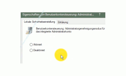 Windows 10 Tutorial - Den Super-Admin Modus freischalten - Konfigurationsfenster der Richtline Administratorgenehmigungsmodus für das integrierte Administratorkonto 