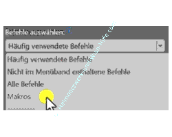 MS Word Befehle auswählen - Makros