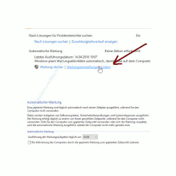 Die Windows 10 Systemfunktion Automatische Wartung anpassen – Wartungseinstellungen ändern aufrufen