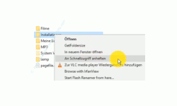 Windows 10 Tutorial - Einen Ordner über die Explorer-Funktion in die Taskleiste einbinden - Befehl: Einen Ordner an Schnellzugriff anheften 
