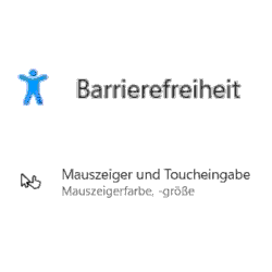 Windows 11 Menü Barrierefreiheit - Mauszeiger und Toucheingabe